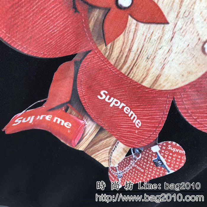LV路易威登 X SuP聯名款 18秋冬新款 太陽花趣味公仔印花 純棉加絨衛衣 情侶款 ydi1536